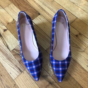 NWT J.Crew plaid heels